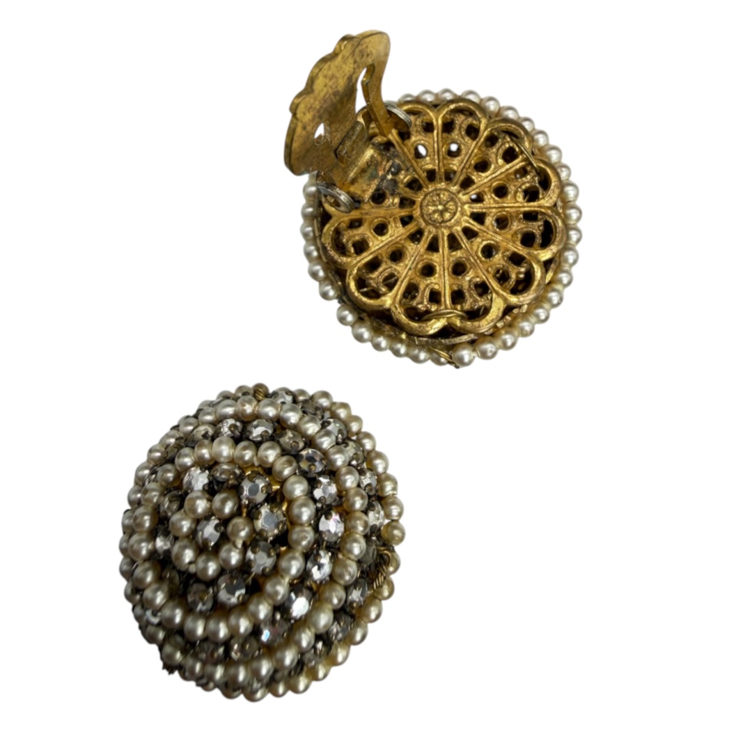 Miriam Haskell button earrings.