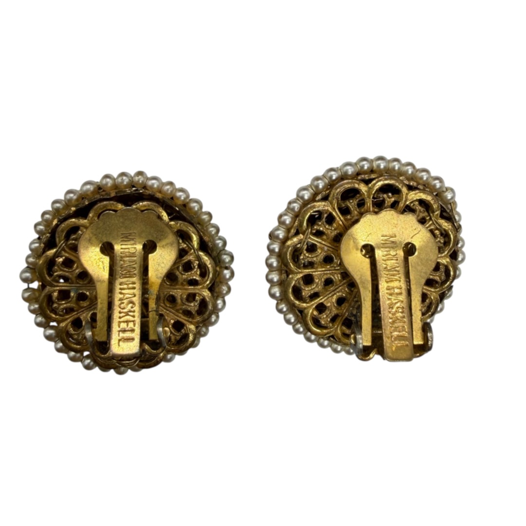 Miriam Haskell button earrings.