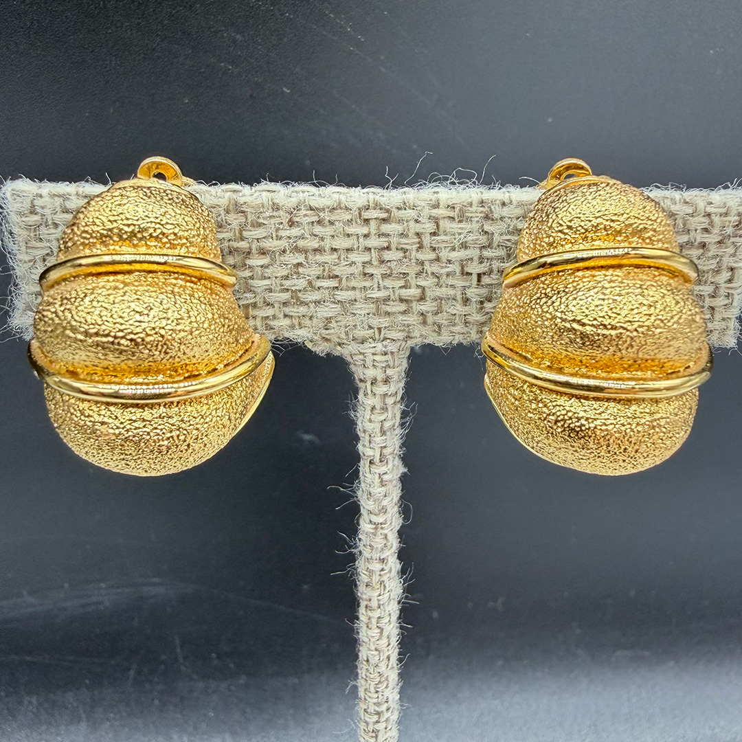 St. John wedding band earrings.