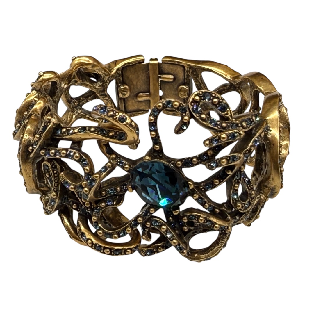 Oscar de la Renta sapphire color bracelet.