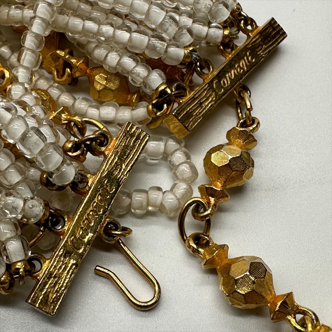 Vintage 1960s Hattie Carnegie Sixteen-Strand High-Collar Beaded Necklace clasp